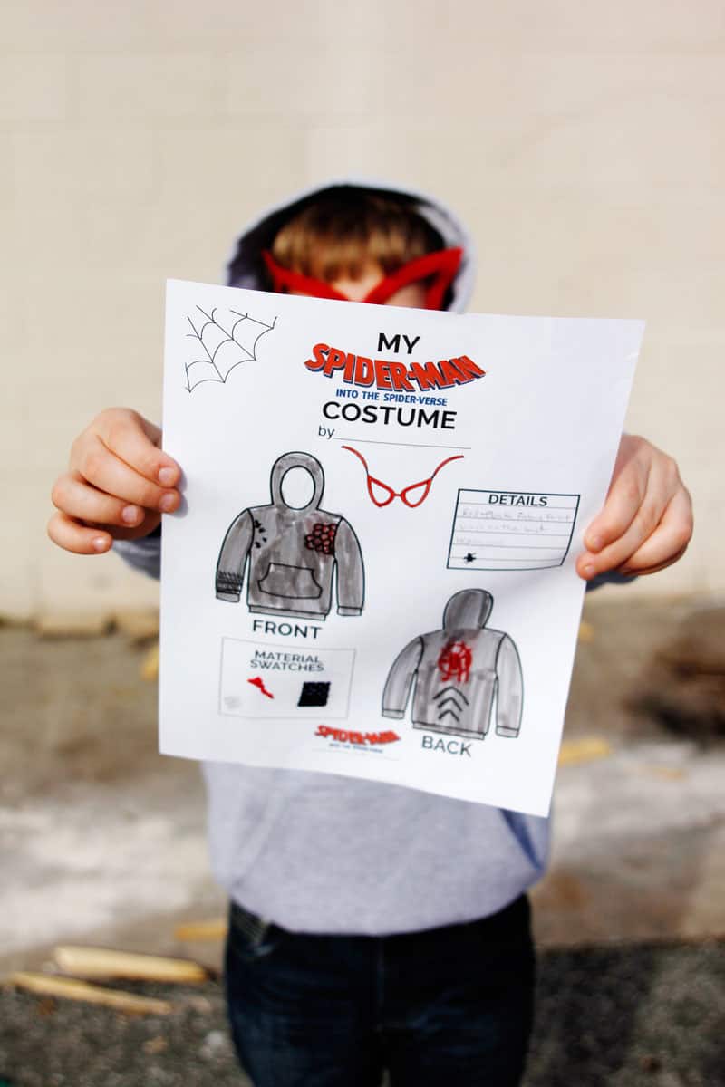 Spider-Man: Into The Spider-Verse DIY Costumes | DIY Spider-Verse Costumes | DIY Superhero Costumes | Easy DIY Costumes | Easy DIY Superhero Costumes | Free Costume Printables | Free Spider-Verse Costume Printables || See Kate Sew #costumes #spiderverse #freeprintables #seekatesew