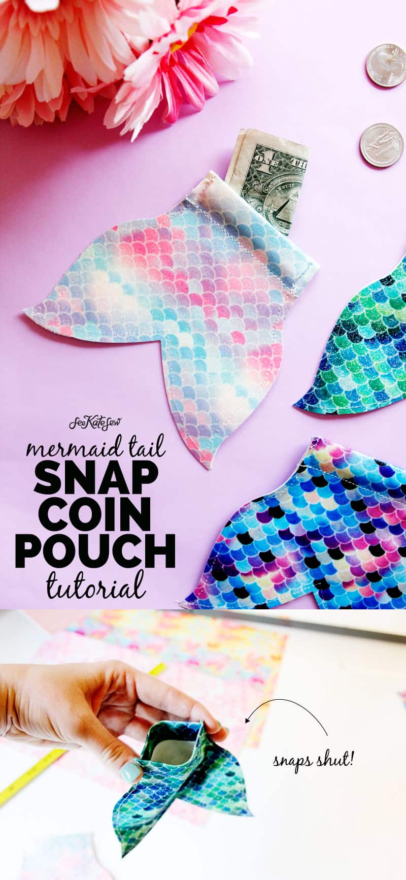 DIY Snap Coin Purse – Sewing Pattern & Tutorial – diy pouch and