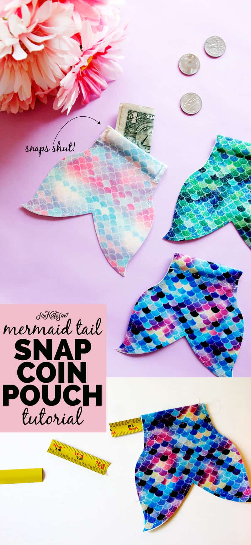 DIY Mermaid Snap Coin Pouch