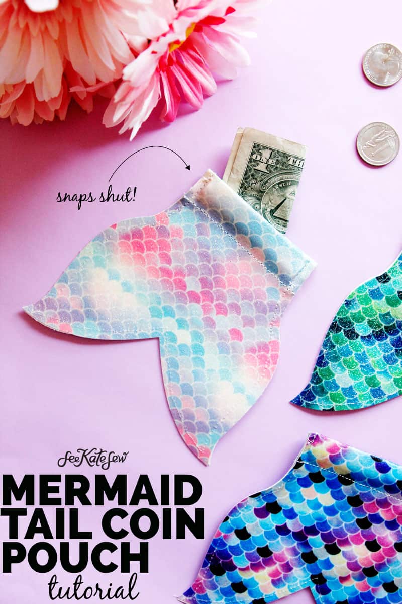 DIY Mermaid Snap Coin Pouch