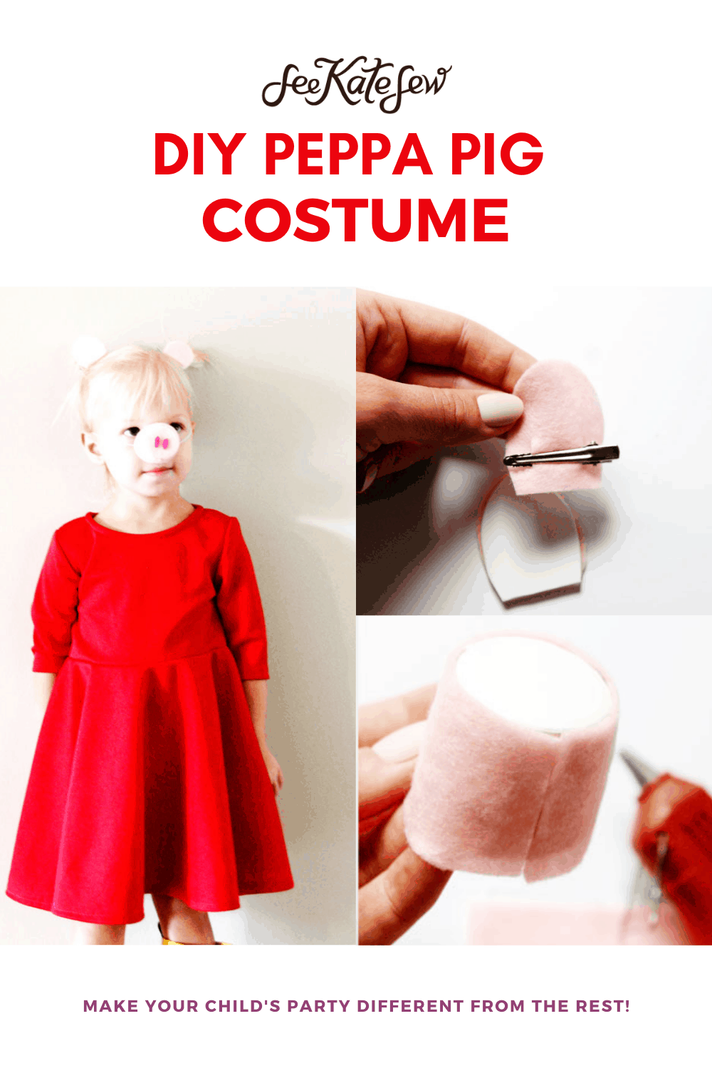 Peppa Pig Costume DIY - see kate sew