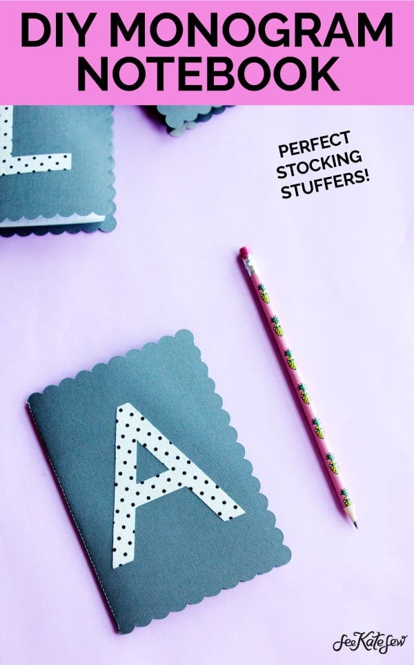 DIY Monogram Journal Stocking Stuffer