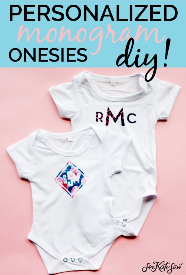 DIY Cricut Monogram Baby Onesie Tutorial