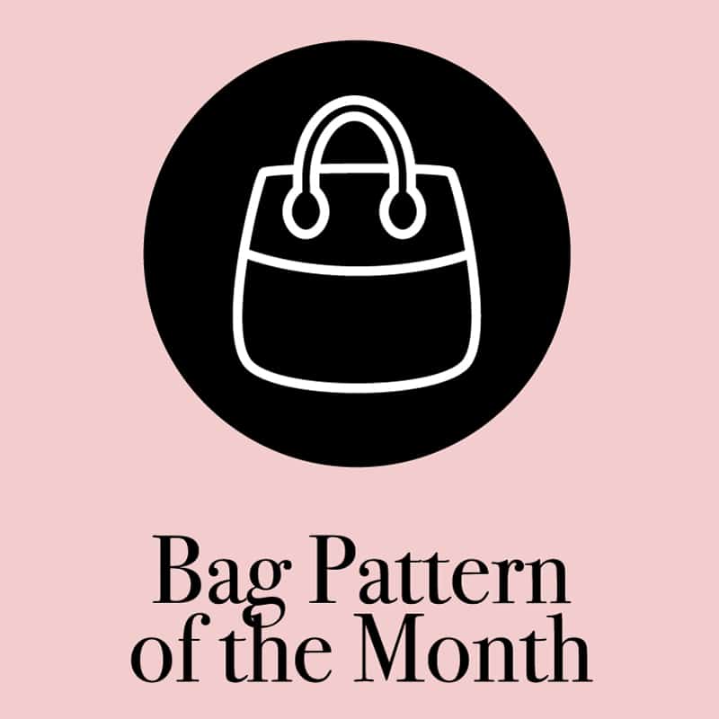 A great beginner bag sewing pattern, this Aria Foldover Bag is this month's Pattern of the Month. This functional bag is fun to sew and the construction is fairly simple, making it a pattern that you will love. || See Kate Sew #patternofthemonth #bagpatterns #sewingpatterns #seekatesew