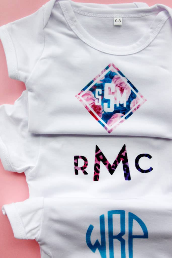 DIY Monogram Baby Onesie see kate sew