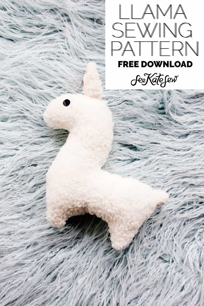 FREE stuffed llama sewing pattern