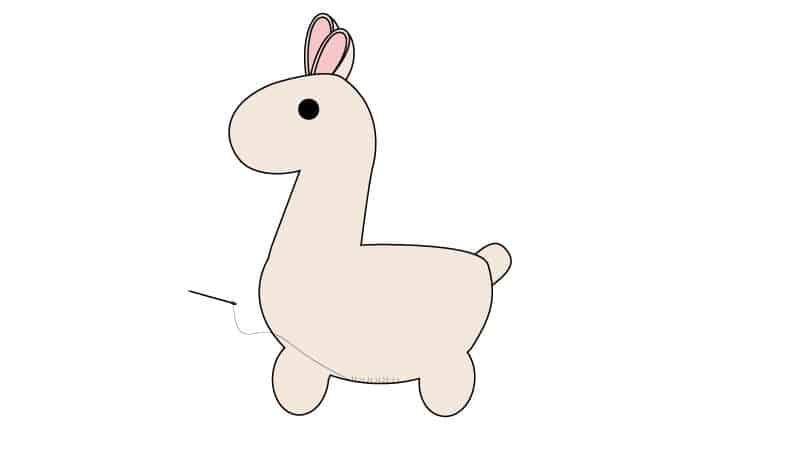 llama stuffed animal pattern