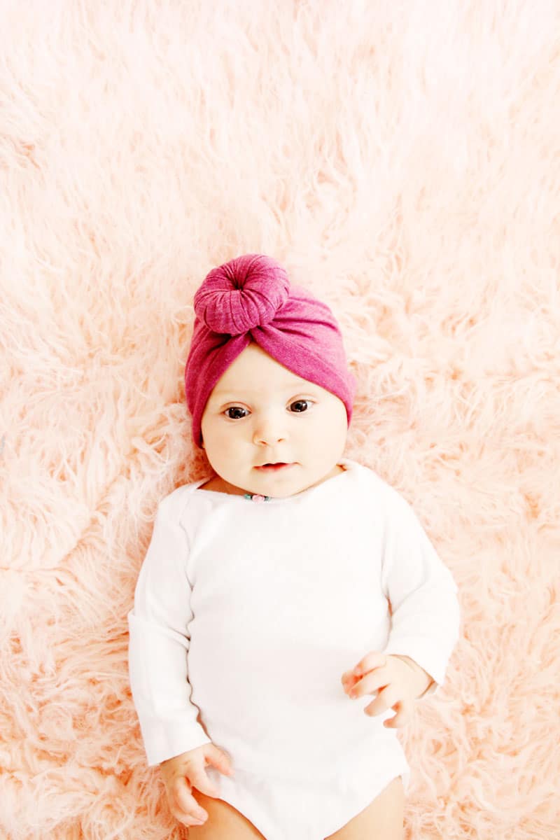 sweet baby girl with hat