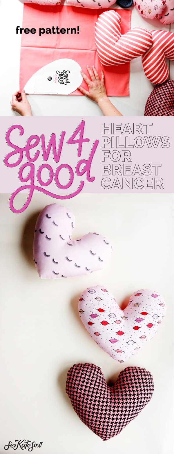 Heart Pillows for Breast Cancer FREE PATTERN
