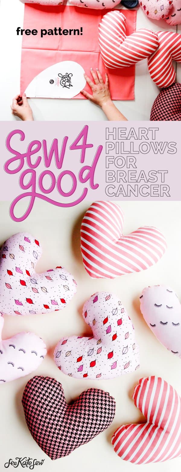 Heart Pillows for Breast Cancer FREE PATTERN