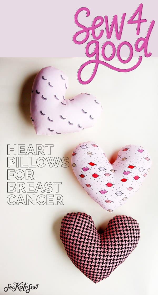 Heart Pillows for Breast Cancer FREE PATTERN