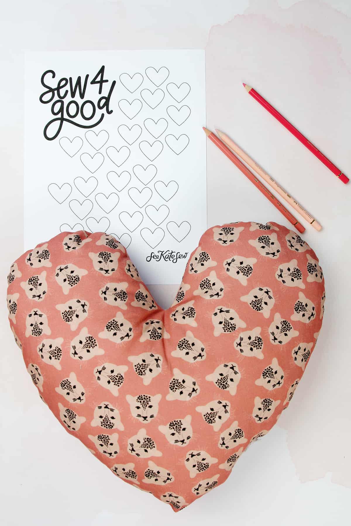 Sew4Good Heart Pillows for Breast Cancer see kate sew