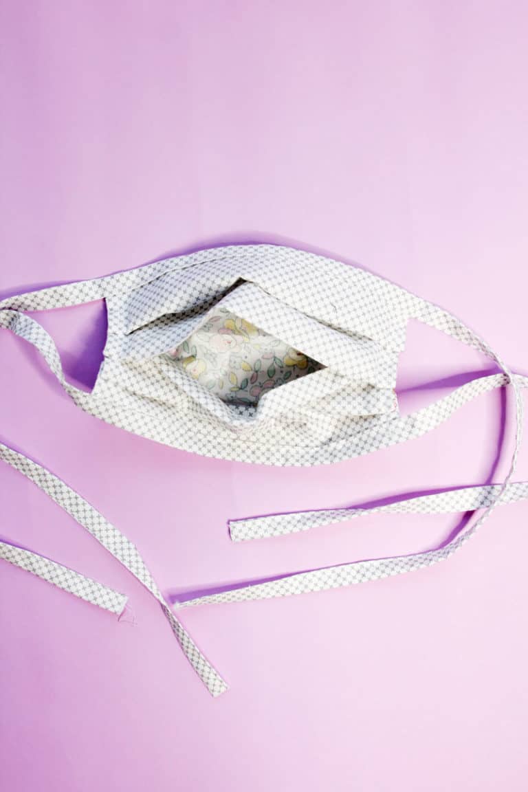 How to Sew a Face Mask with Filter Pocket (NO ELASTIC!) - see kate sew