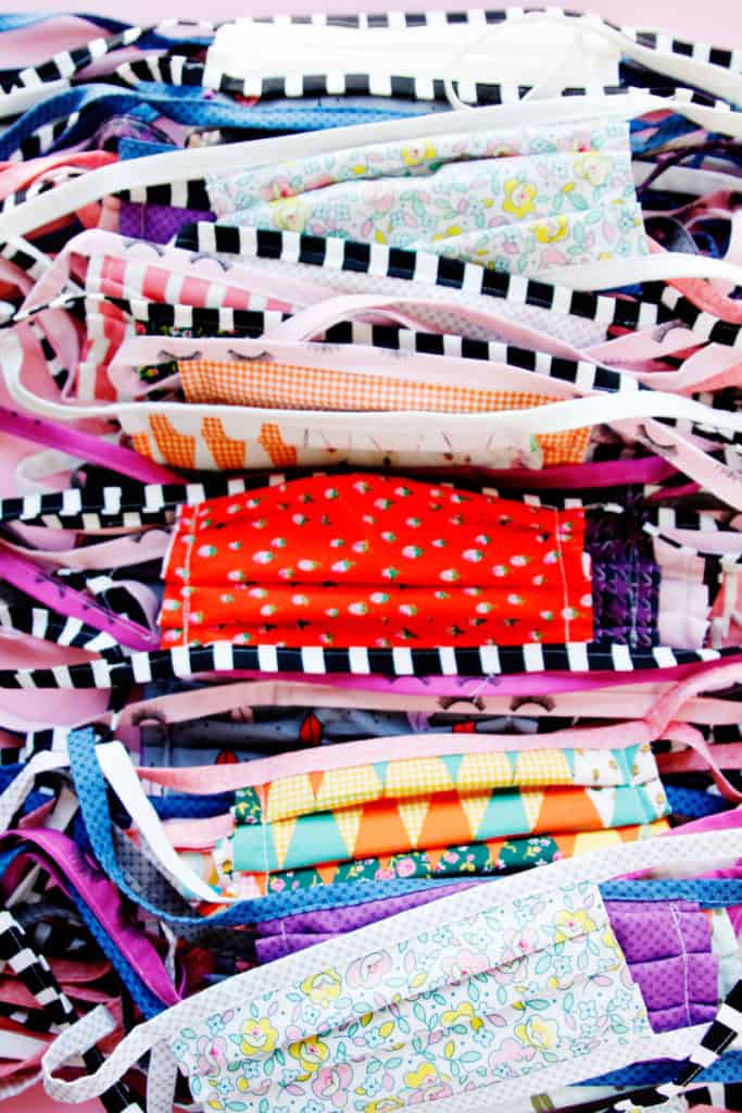 How to Sew Faster when Mass Producing Masks see kate sew