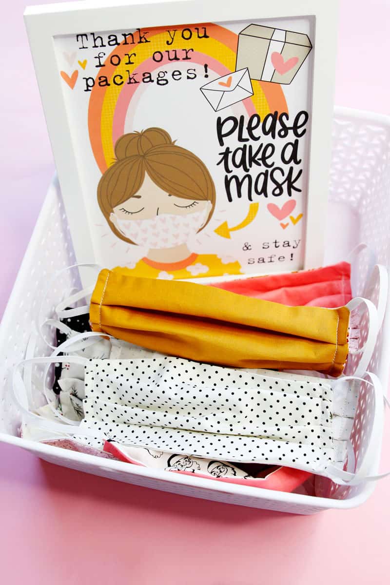 Thank you for Delivering our Packages - Take a Mask Printable