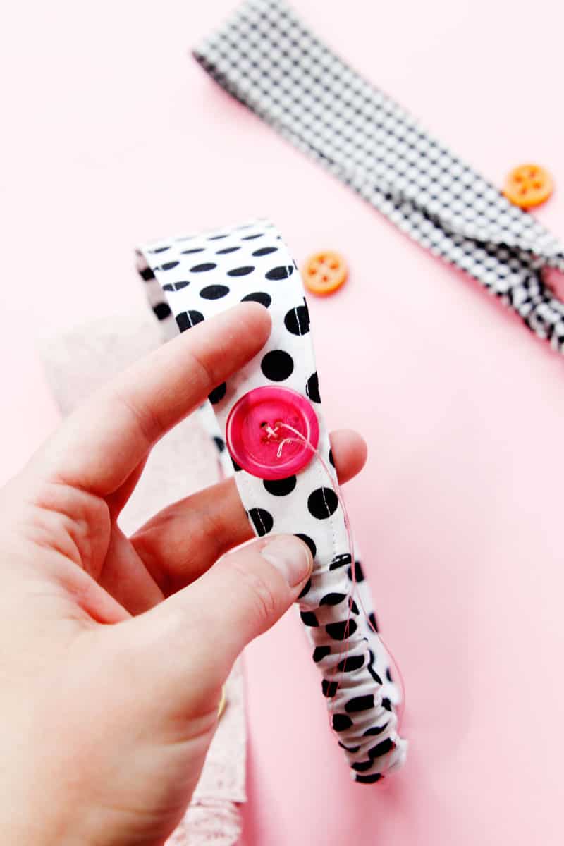 DIY Headbands with Buttons For Masks - Jennifer Maker