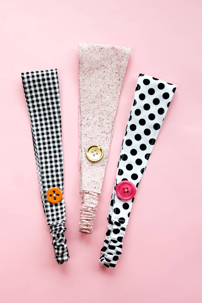 DIY Headbands with Buttons For Masks - Jennifer Maker