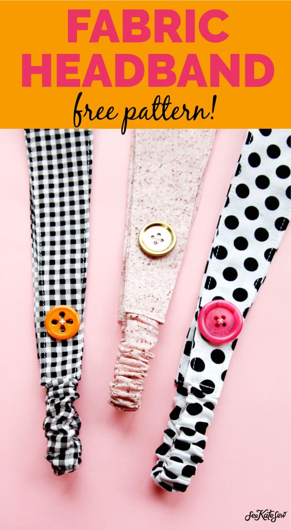 Headband with Fabric Scraps | Headband with Buttons | Cute Headbands for Nurses