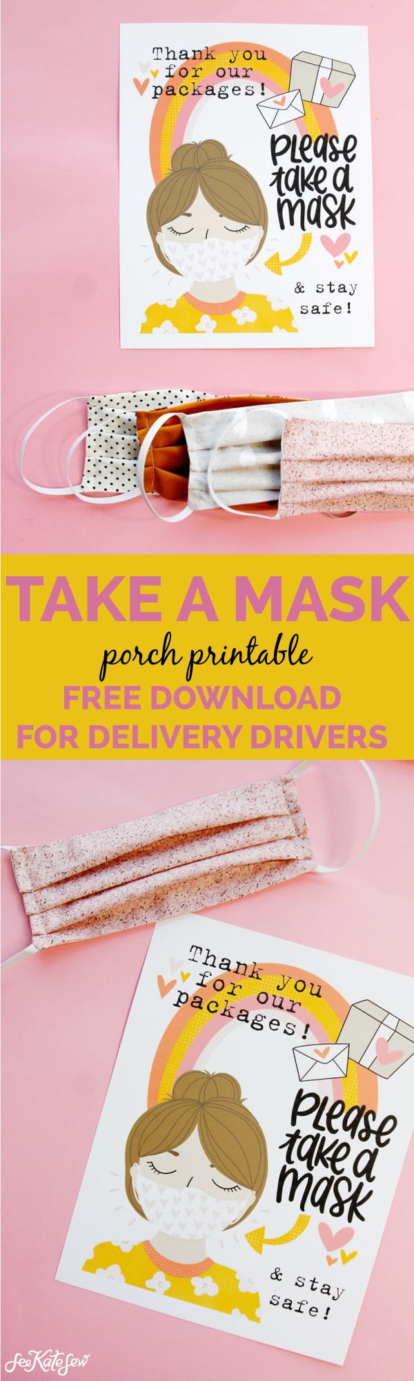 Take a Mask | Free Printable for Delivery Drivers