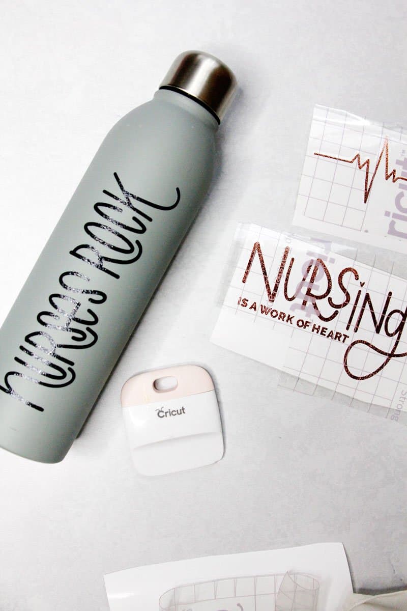 Cute Nurse Water Bottle Designs with Vinyl! - see kate sew