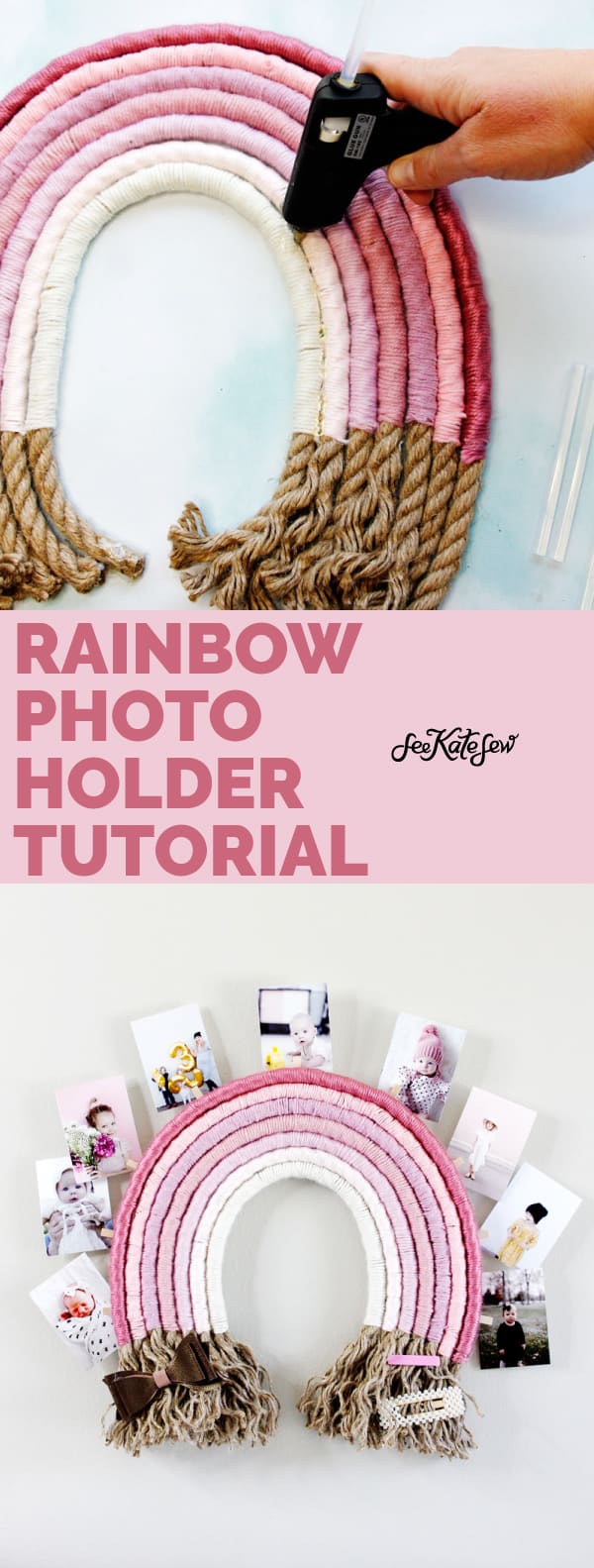 Girls Room Decor Rainbow Photo Holder