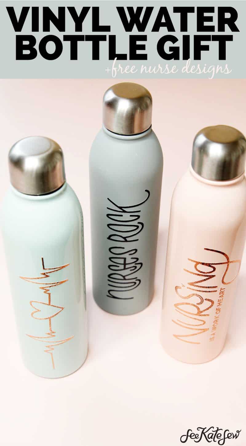 Vinyl Water Bottle Gifts for Friends and Coworkers 