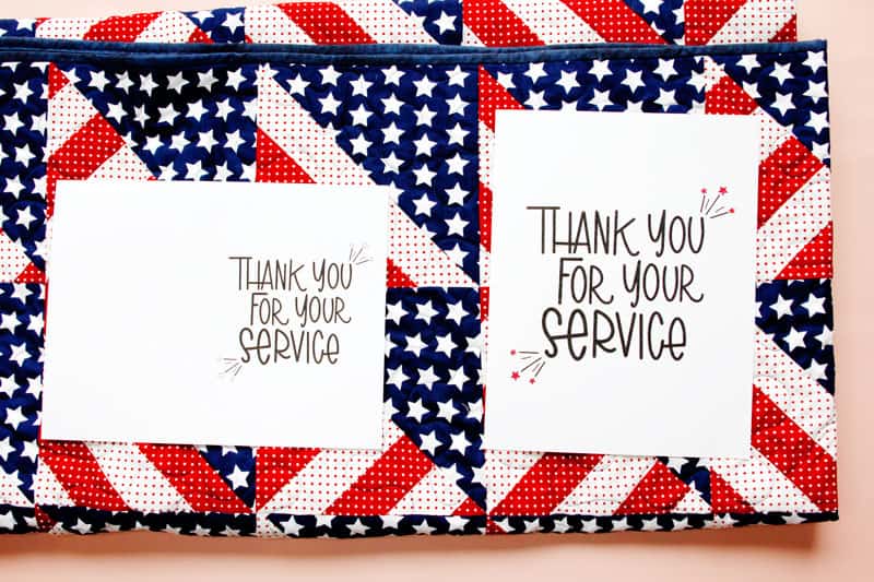 Free Veteran's Day Printable | Thank you for your service card