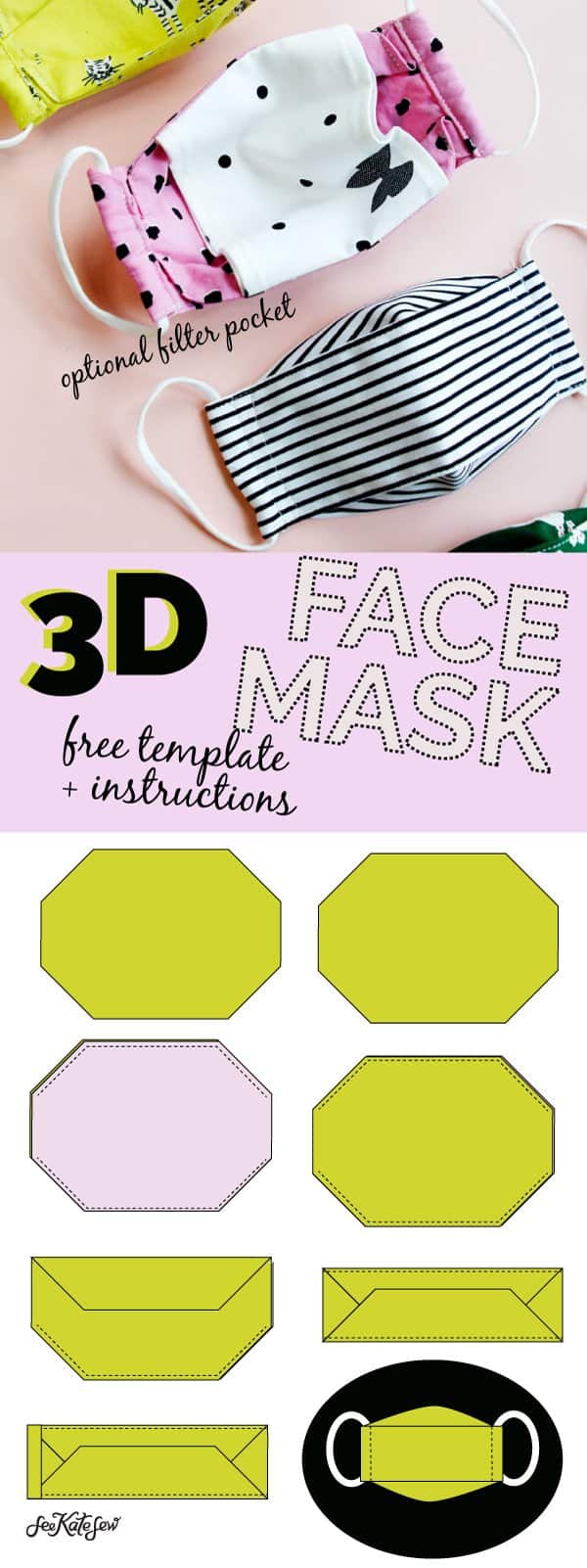 Download 3d Mask Template The Most Comfortable Face Mask See Kate Sew