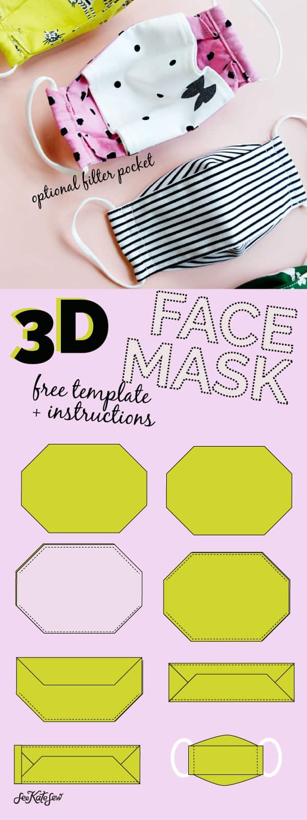 3d Mask Template The Most Comfortable Face Mask See Kate Sew