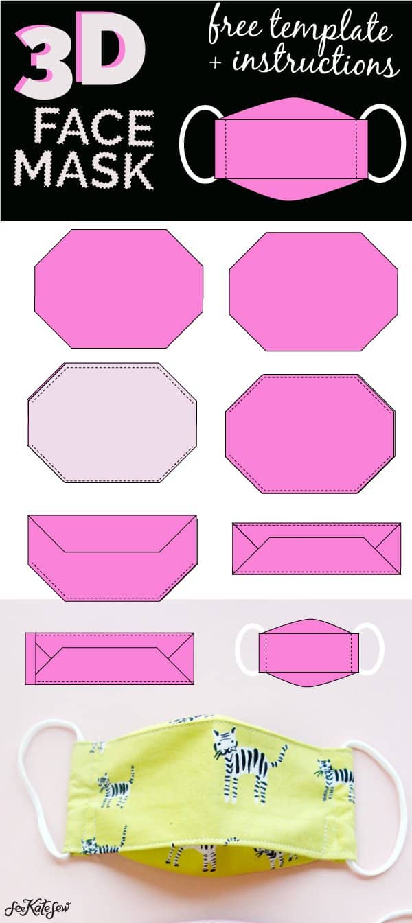 3d mask template - the most comfortable face mask - see kate sew