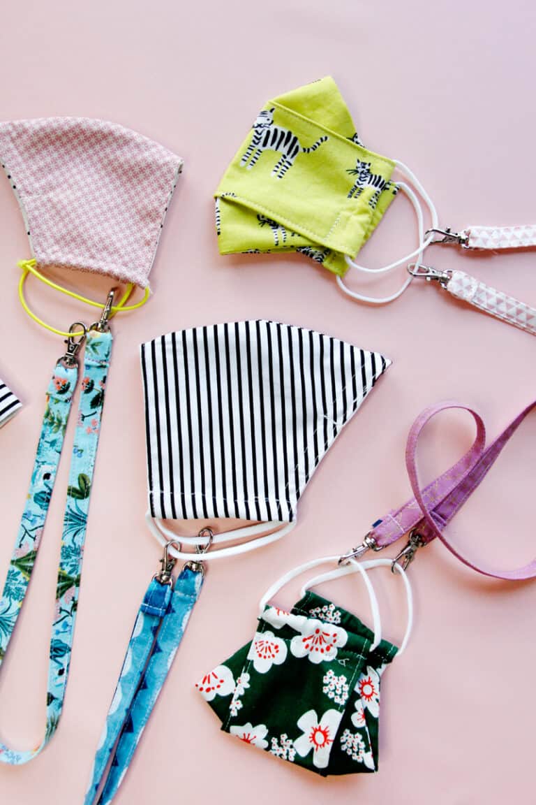 Face Mask Holder Strap DIY Lanyard with clips see kate sew