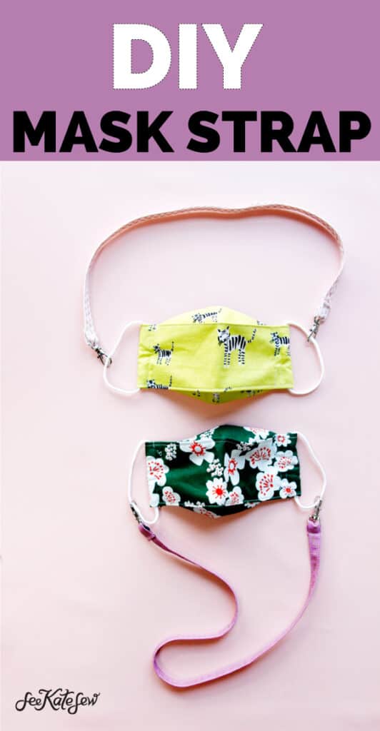 Face Mask Holder Strap DIY - Lanyard with clips - see kate sew