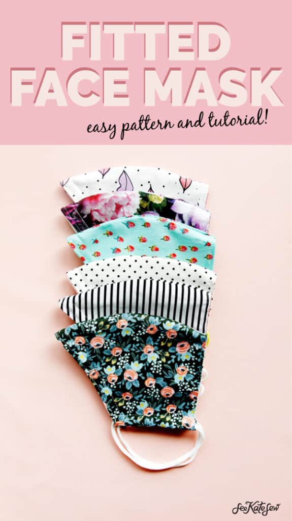 Face Mask Sewing Pattern for Children and Adults see kate sew