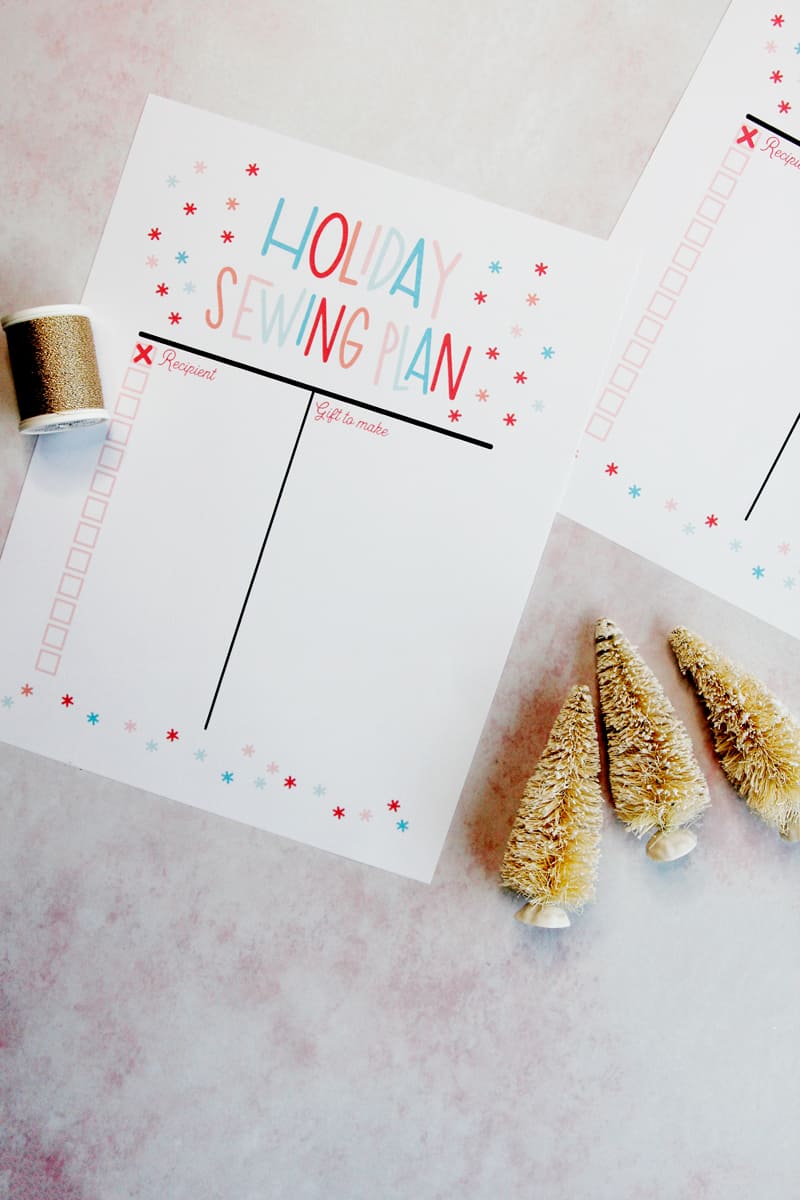 Holiday Sewing Planner