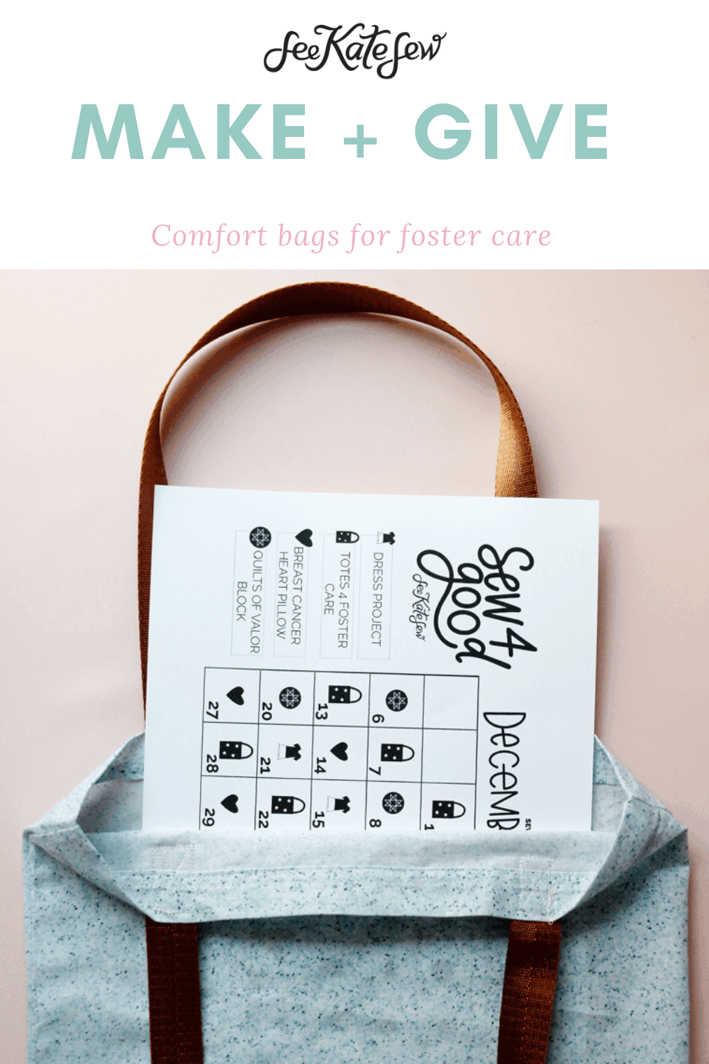 Sew Foster Care Bags to Donate - see kate sew