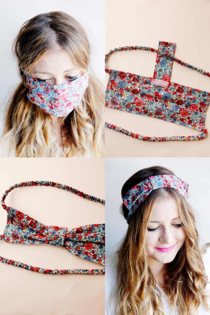 headband face mask pattern - wear your mask as a headband! - see kate sew