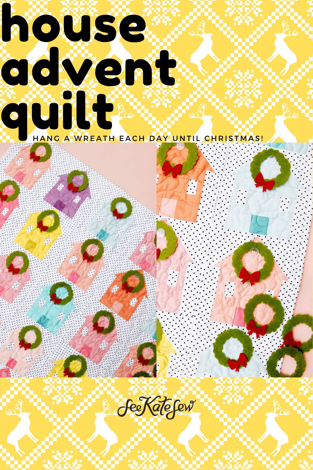 DIY House Quilt Block Calendar