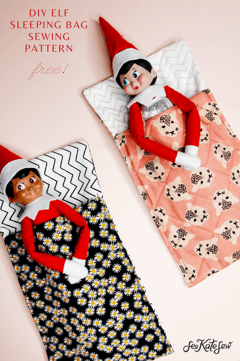 how to make elf on the shelf sleeping bag - see kate sew