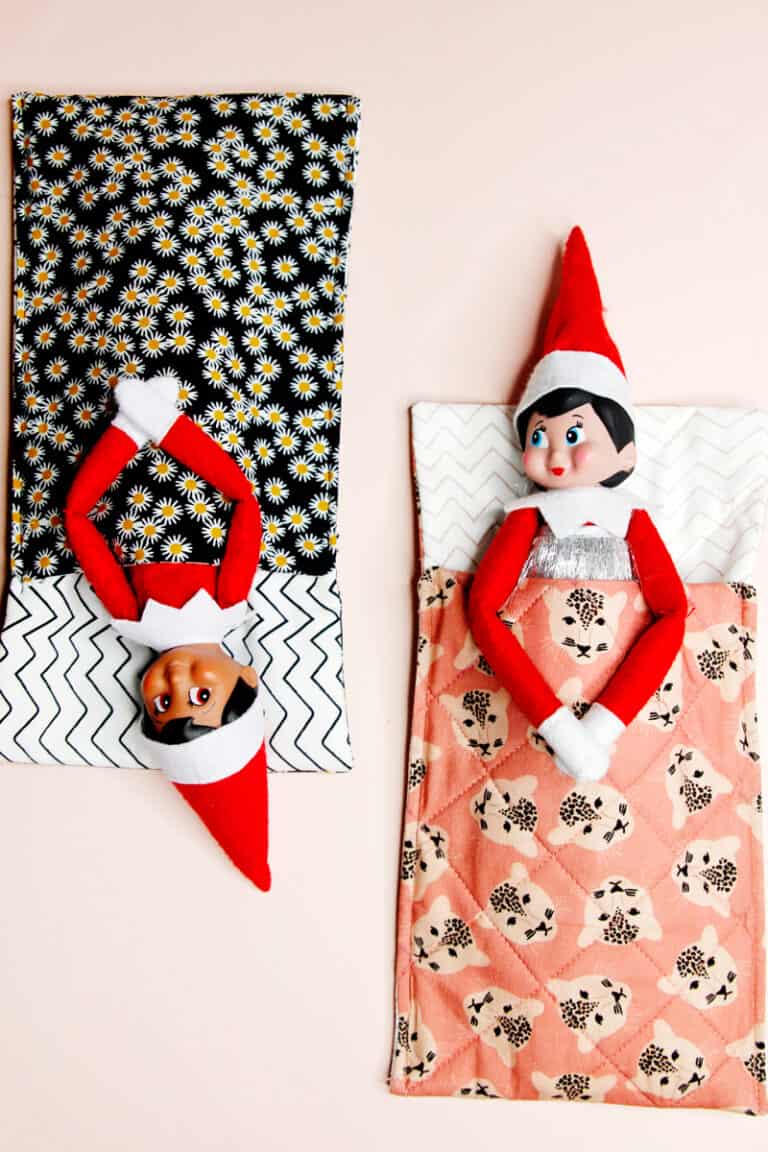 how to make elf on the shelf sleeping bag - see kate sew