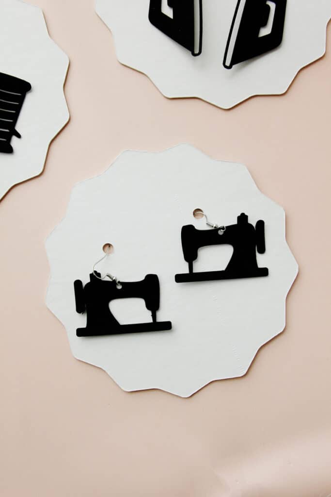 How to Make Leather Earrings with the Cricut Maker see kate sew
