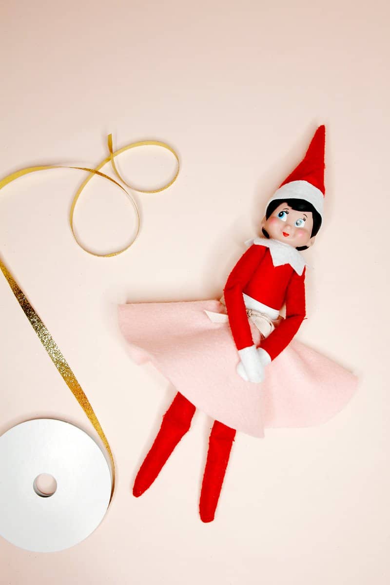 skirt pattern for elf on the shelf - no sew - see kate sew