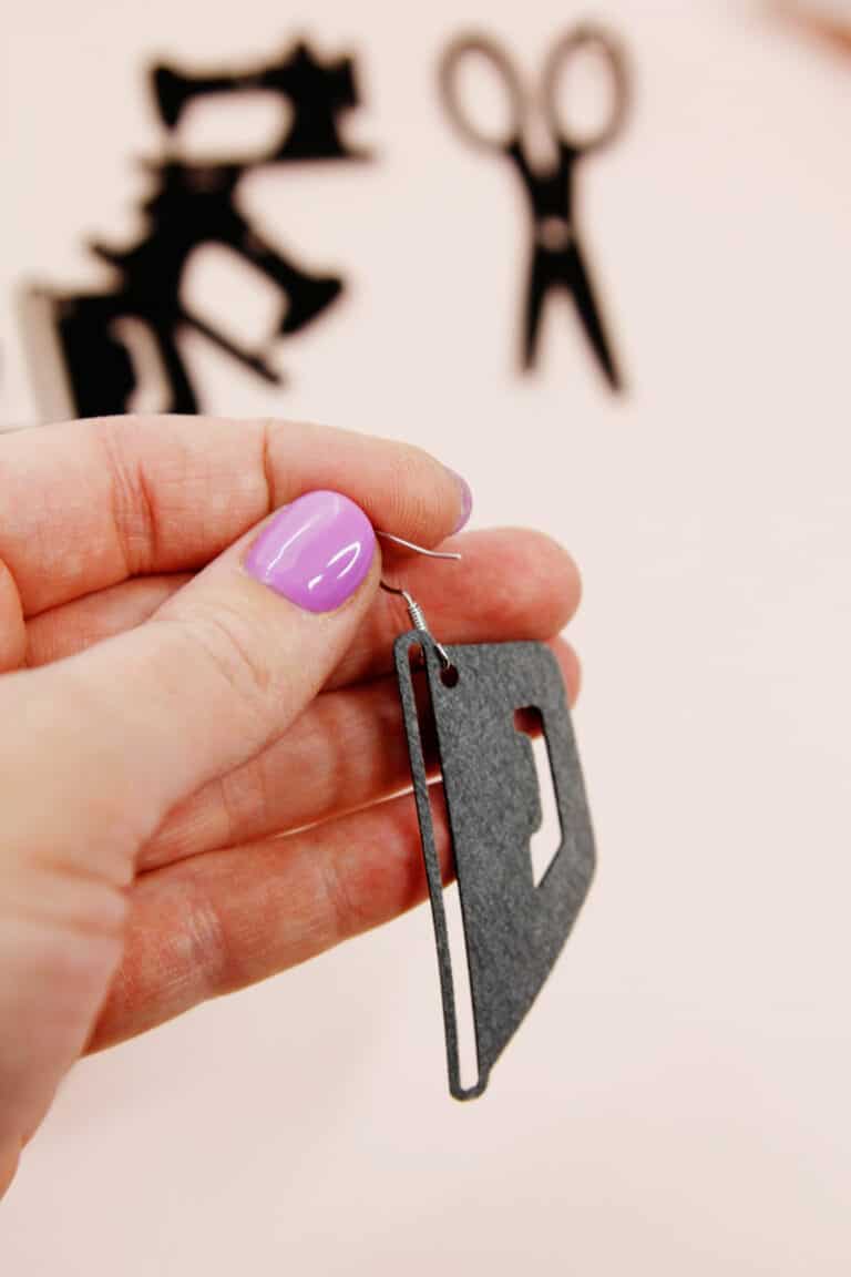 How to Make Leather Earrings with the Cricut Maker see kate sew