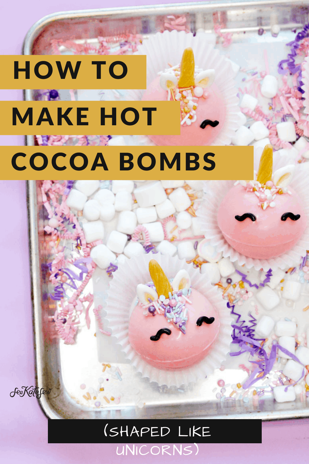 Unicorn Hot Cocoa Bombs | Make your own hot chocolate bombs
