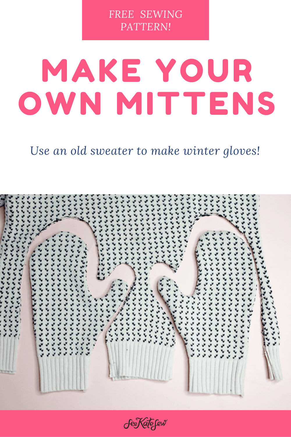 Pdf Free Printable Sweater Mitten Pattern Pdf