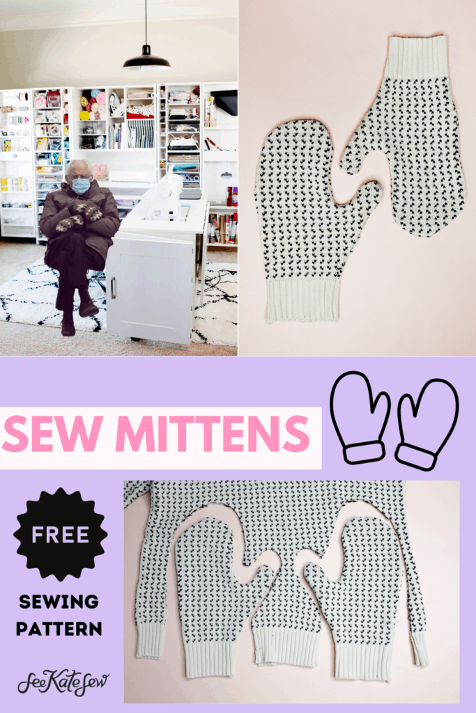 Sweater Mitten Pattern Sewing - Free Mittens PDF Download - see kate sew