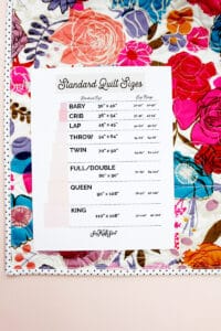 standard quilt sizes chart and printable see kate sew