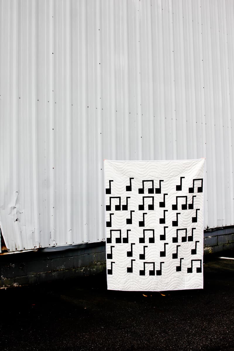 music note quilt block pattern