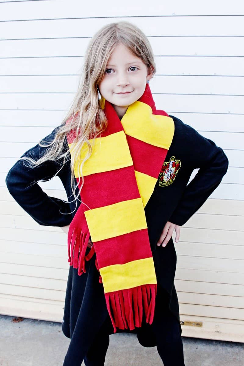 Harry Potter House Scarf Fleece No Sew DIY