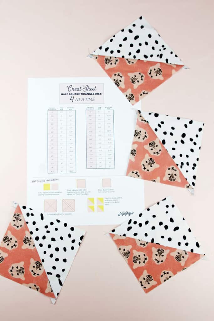 How to Make Half Square Triangles + HST Cheat Sheets - see kate sew