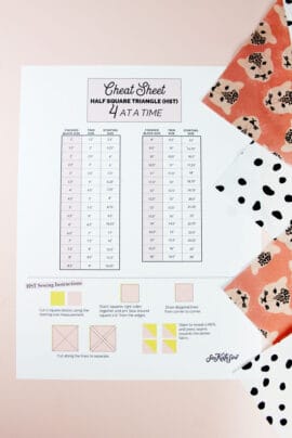 How to Make Half Square Triangles + HST Cheat Sheets - see kate sew
